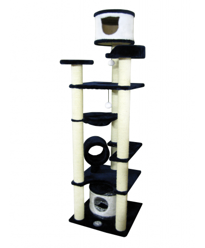 (Зоополюс-988) Комплекс с домиками для кошек высота 210 см сизалевый канат